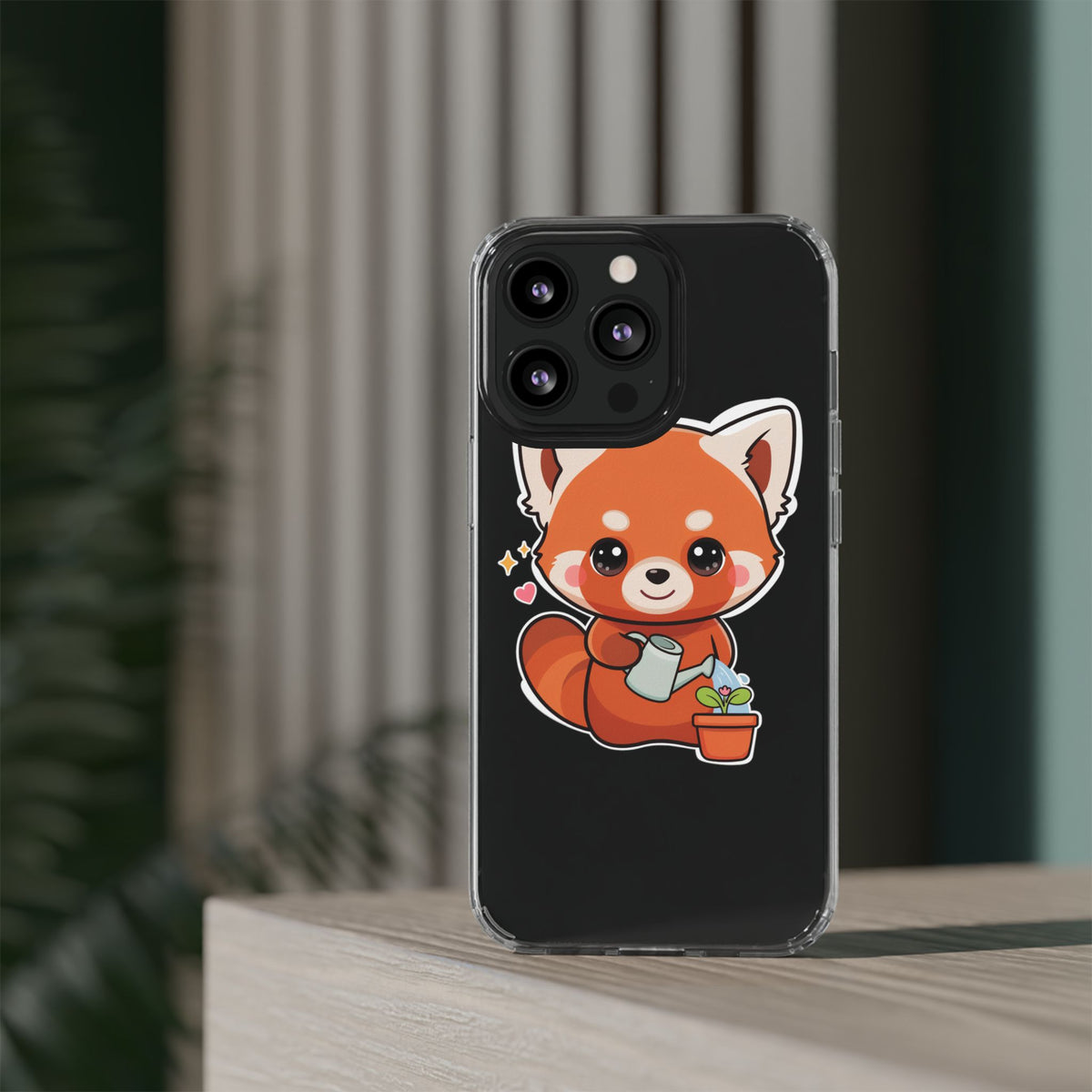Red Panda Phone Case, Cute Plant Lover Gift