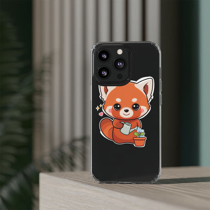 Red Panda Phone Case, Cute Plant Lover Gift