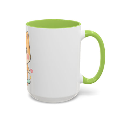 Kawaii Shiba Inu Skateboard Mug, Cute Accent Coffee Mug