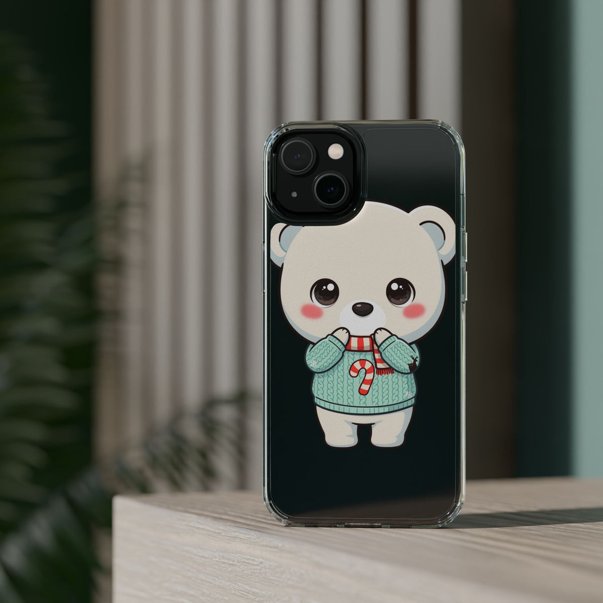 Kawaii Christmas Bear Phone Case for Holiday Season
