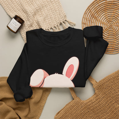Kawaii Bunny Sweatshirt, Cute Latte Lover Crewneck