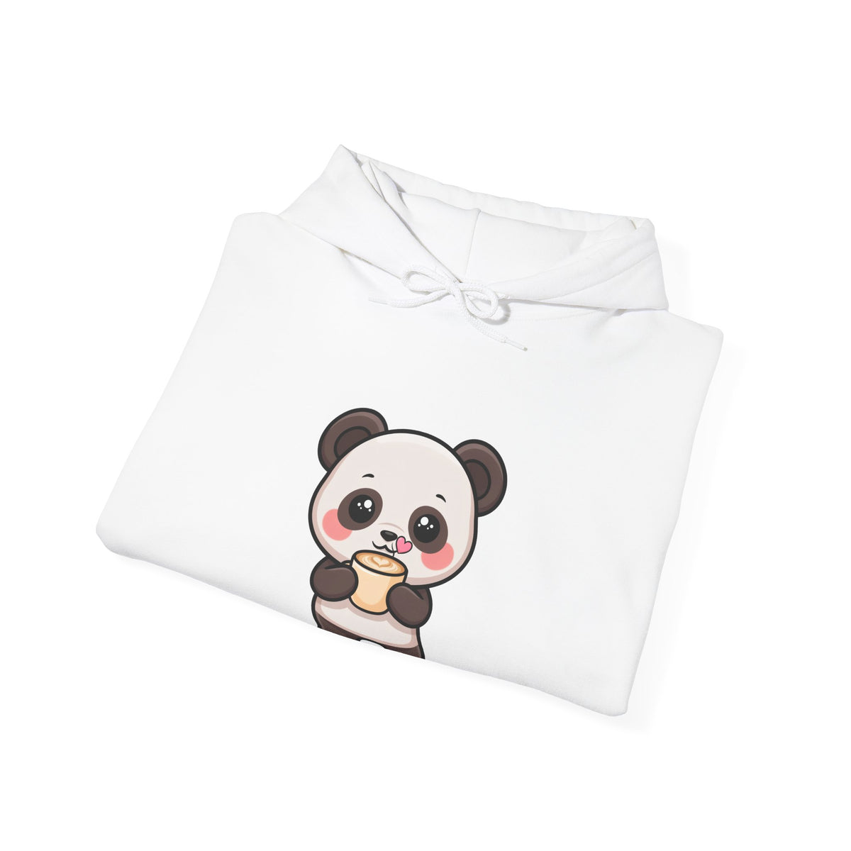 Kawaii Panda Latte Hoodie, Cute Coffee Lover Sweatshirt