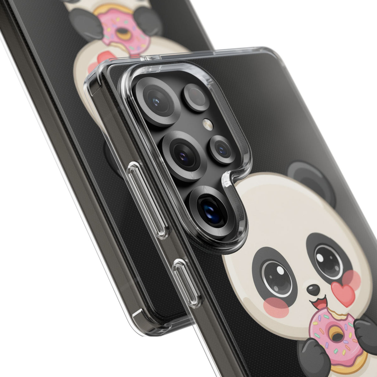 Kawaii Panda Phone Case with Donut
