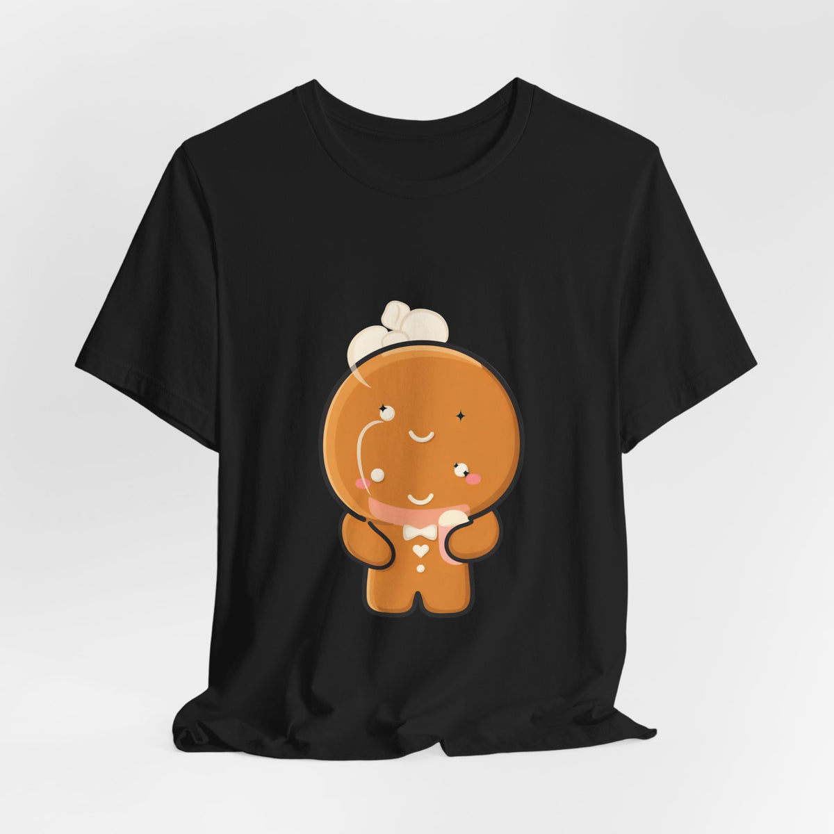 Kawaii Gingerbread Man T-Shirt for Cozy Cocoa Fans