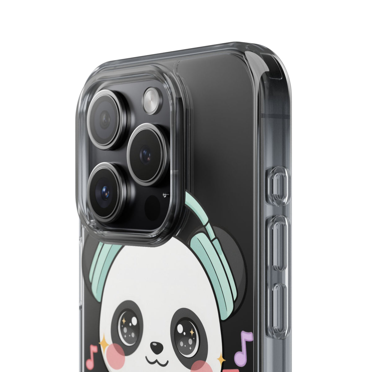 Kawaii Panda Phone Case with Headphones