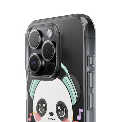 Kawaii Panda Phone Case with Headphones