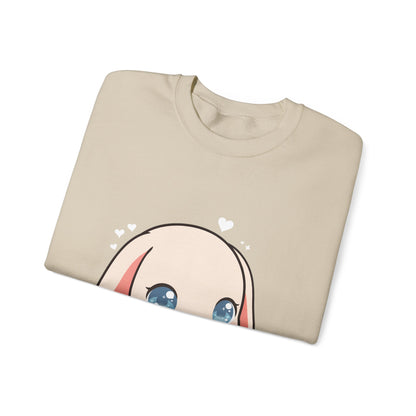 Kawaii Sushi Bunny Sweatshirt, Cute Chibi Crewneck