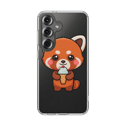 Kawaii Red Panda Phone Case with Ice Cream