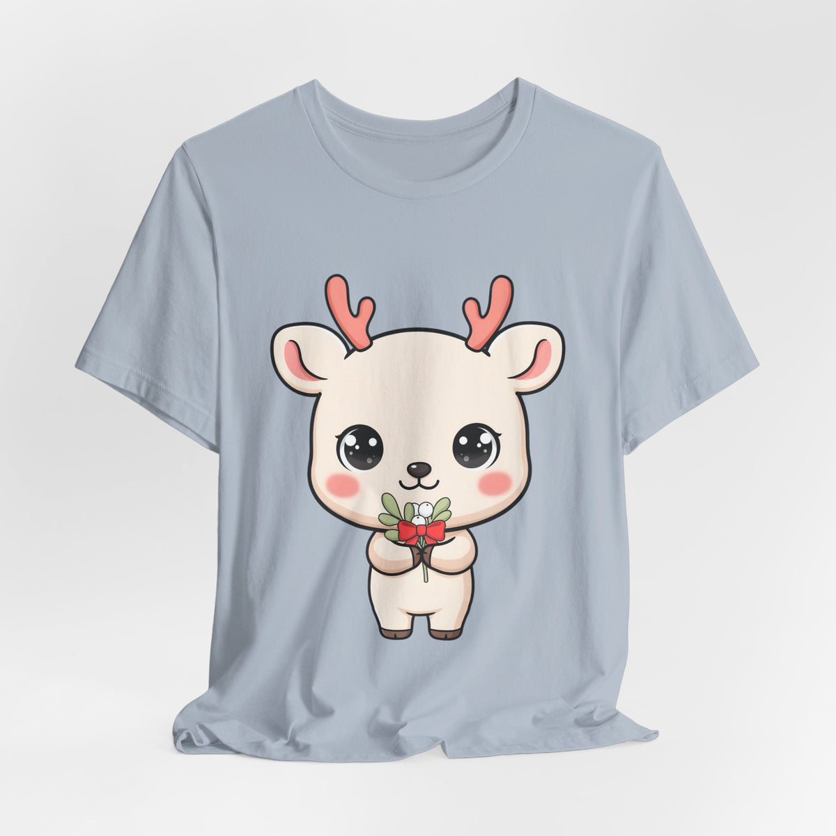 Kawaii Reindeer Christmas T-Shirt for Holiday Cheer