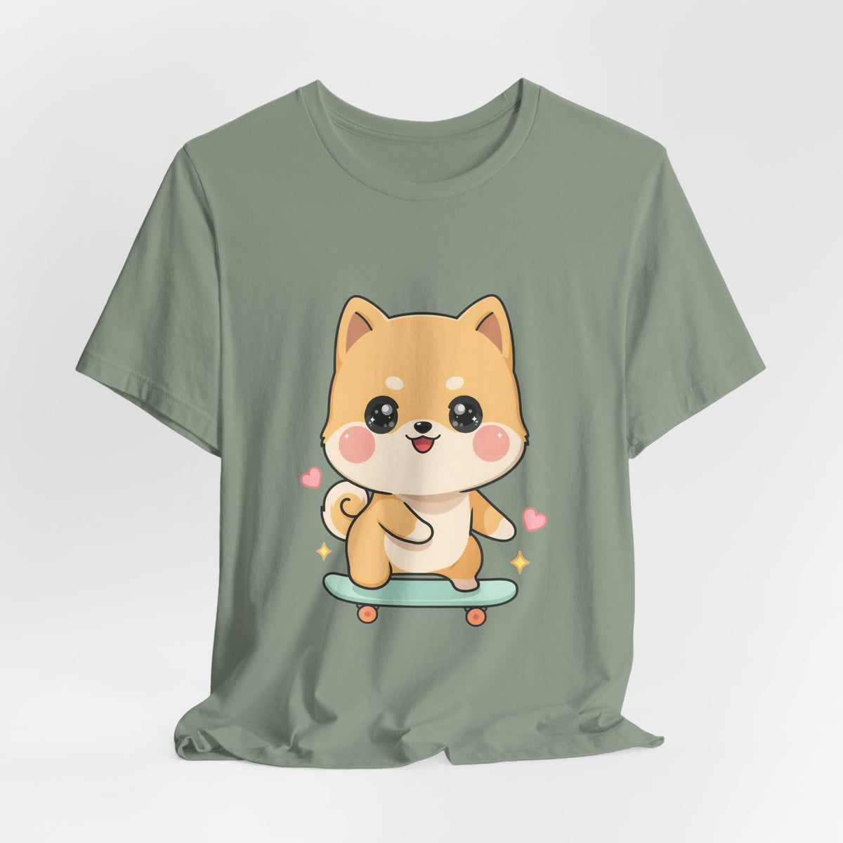 Kawaii Shiba Inu Skateboarder Tee for Dog Lovers