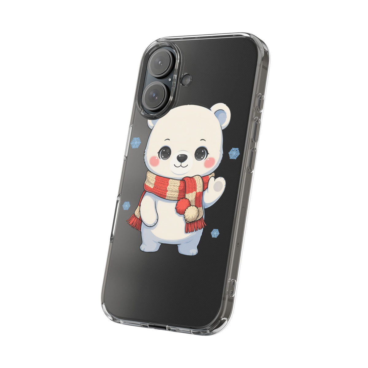 Kawaii Polar Bear Phone Case – Cozy Christmas Cub