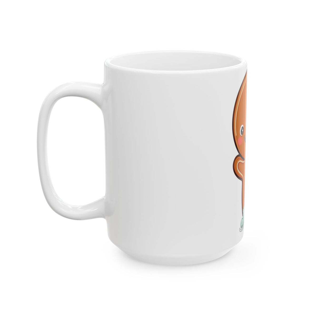 Gingerbread Man Mug: Cute Christmas Ice Skating Gift