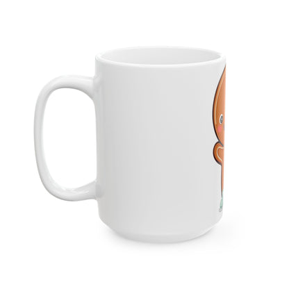 Gingerbread Man Mug: Cute Christmas Ice Skating Gift