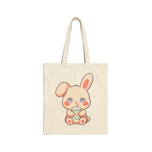 Kawaii Bunny Tote Bag for Cute Coffee Lovers