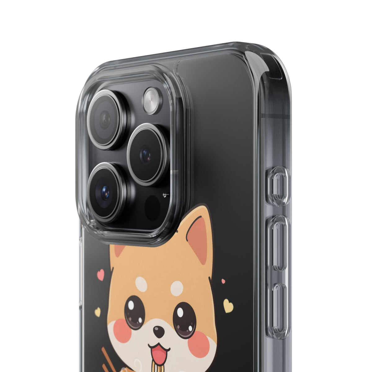 Kawaii Shiba Inu Ramen Clear Impact-Resistant Case