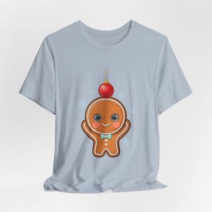 Kawaii Gingerbread Christmas Tee, Cute Holiday Unisex Shirt