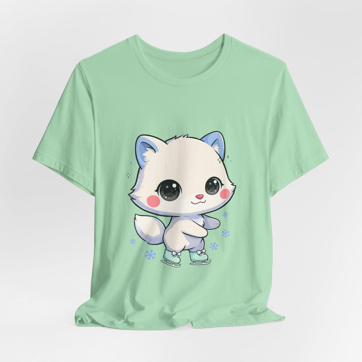 Kawaii Arctic Fox T-Shirt for Winter Gift Giving