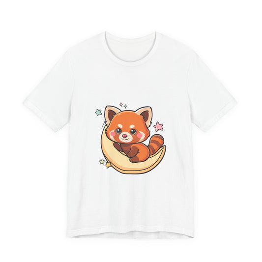 Kawaii Red Panda T-Shirt – Crescent Moon Chibi Tee