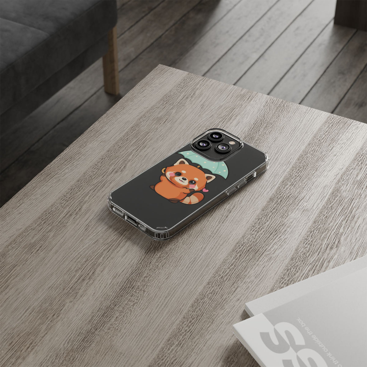 Kawaii Red Panda Clear Impact-Resistant Case