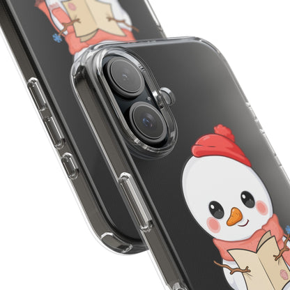 Kawaii Snowman Phone Case Reading to Santa