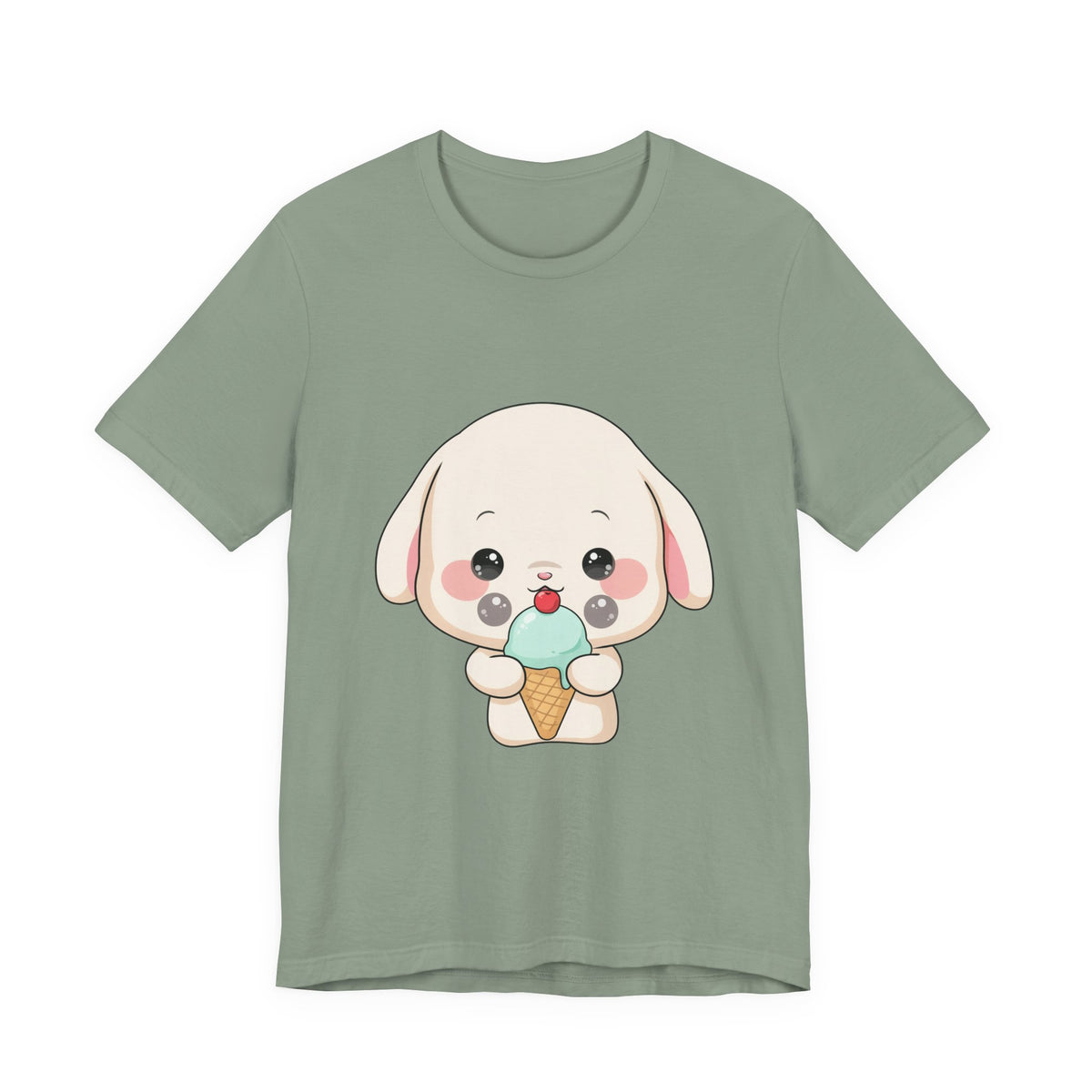 Kawaii Bunny Ice Cream Tee for Cute Style Lovers