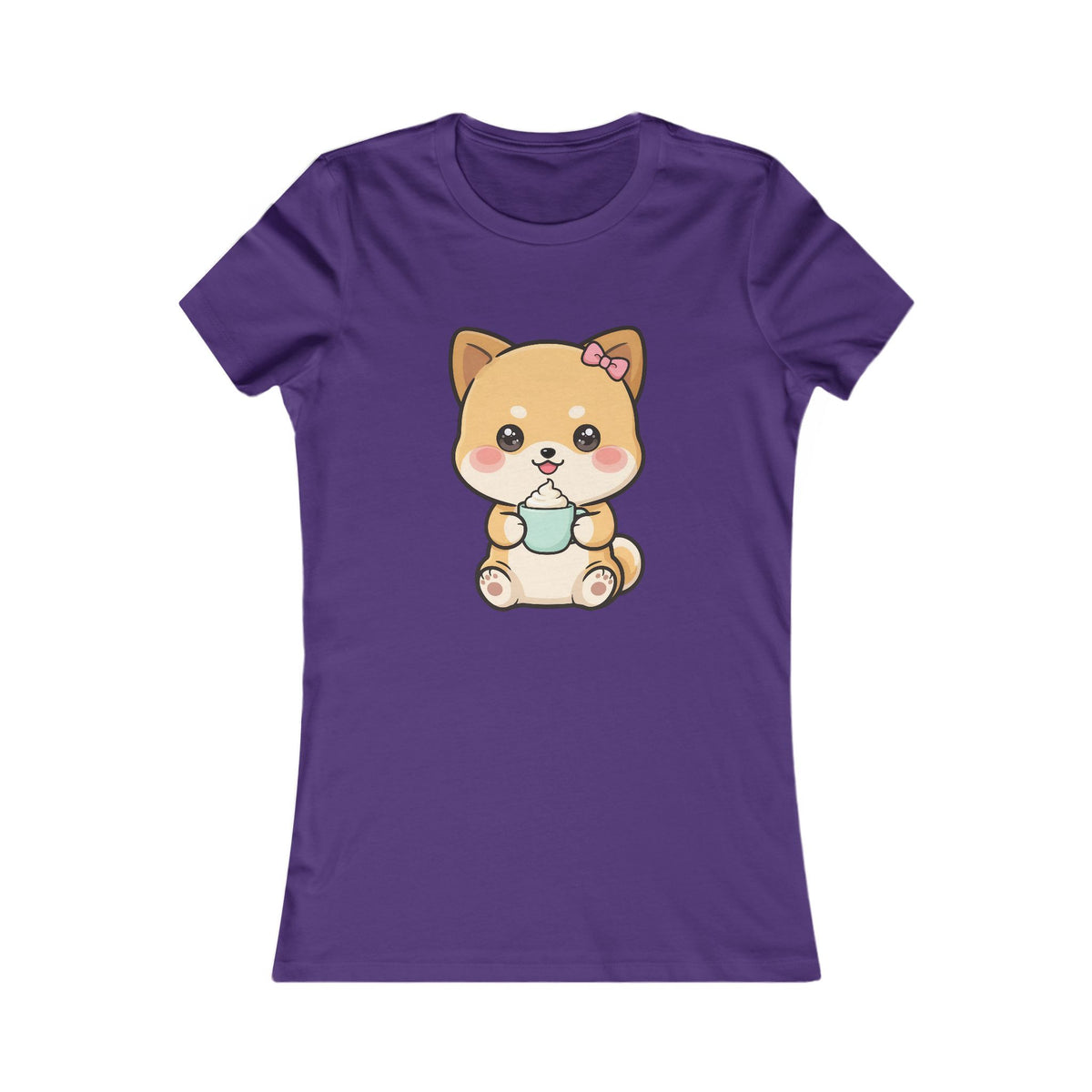 Kawaii Shiba Inu Tee for Cute Dog and Coffee Lovers