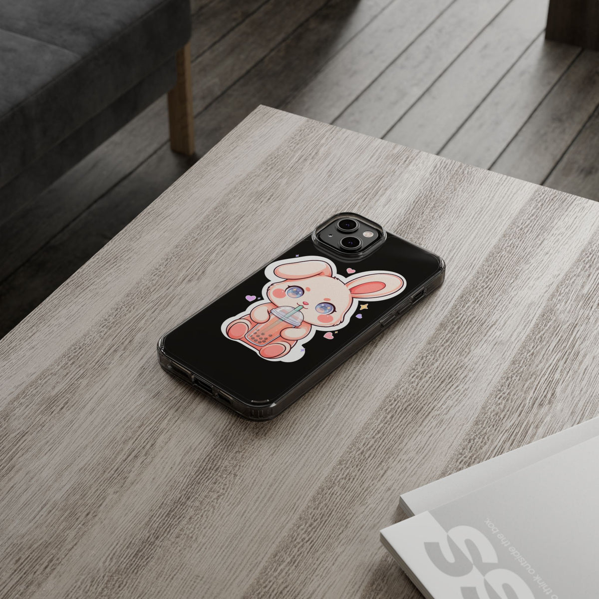 Kawaii Bunny Bubble Tea Phone Case for Boba Lovers