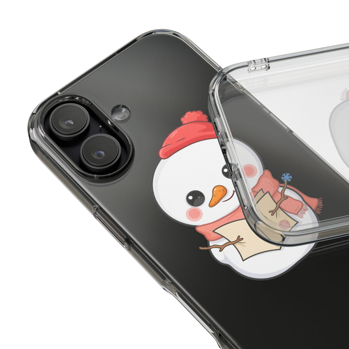 Kawaii Snowman Phone Case Reading to Santa