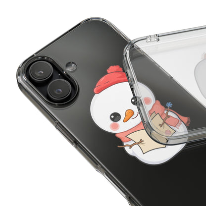 Kawaii Snowman Phone Case Reading to Santa