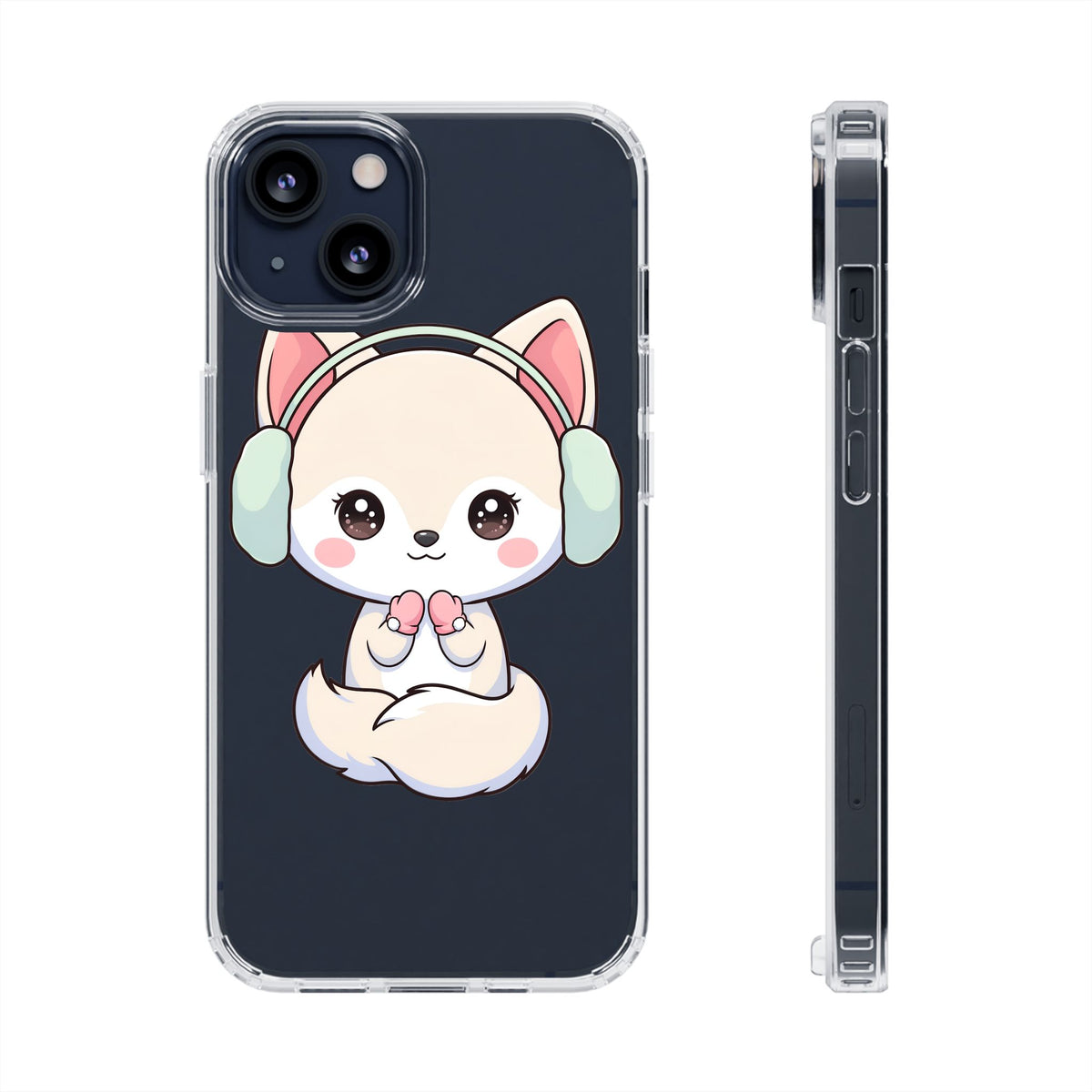 Kawaii Arctic Fox Phone Case – Cozy Winter Cutie
