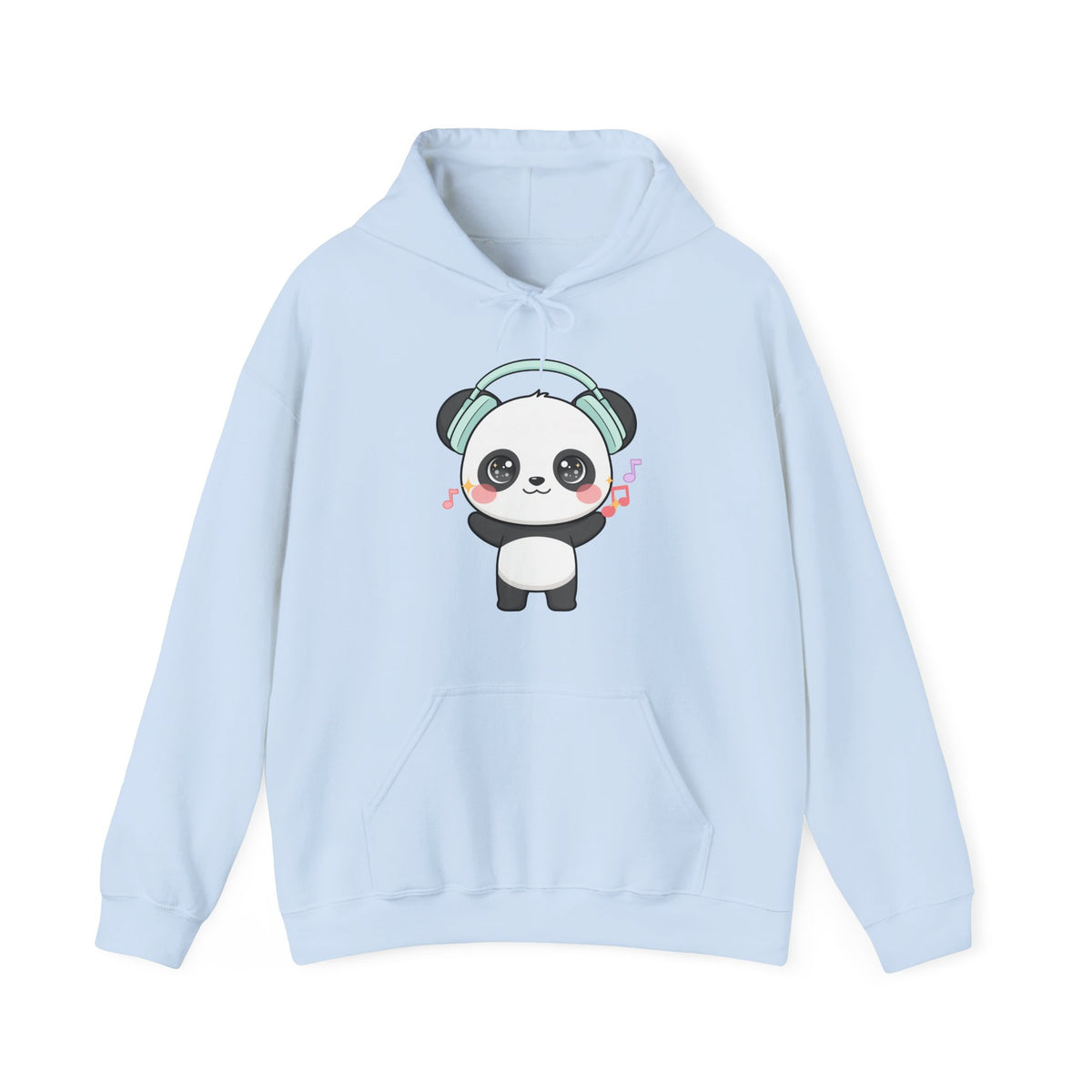 Kawaii Panda Hoodie, Cute Music Lover Sweatshirt