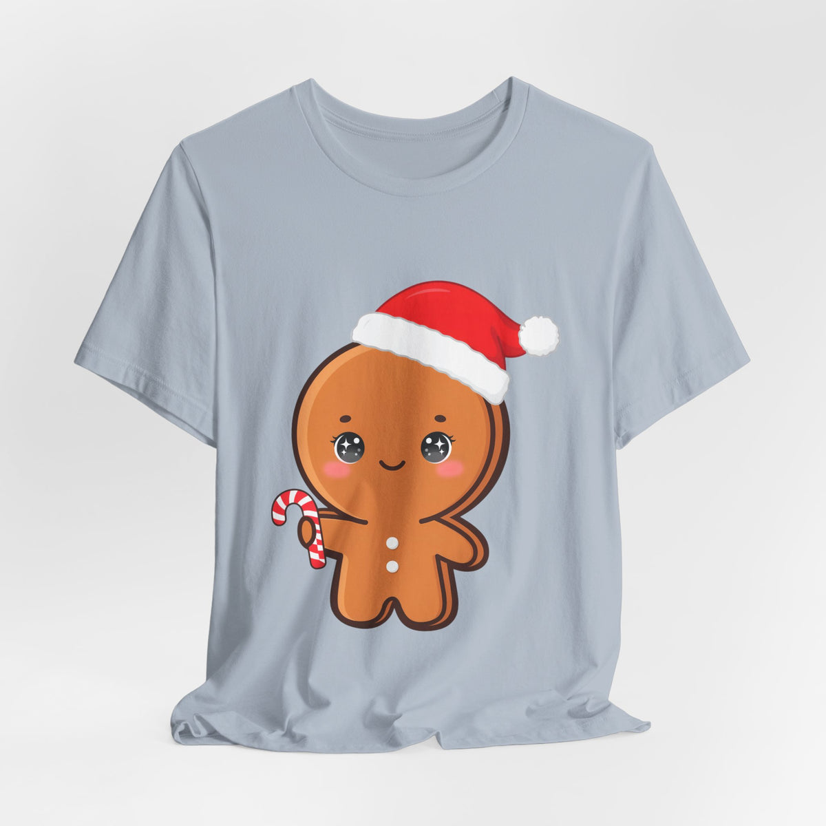 Gingerbread Man Christmas T-Shirt, Cute Kawaii Holiday Tee