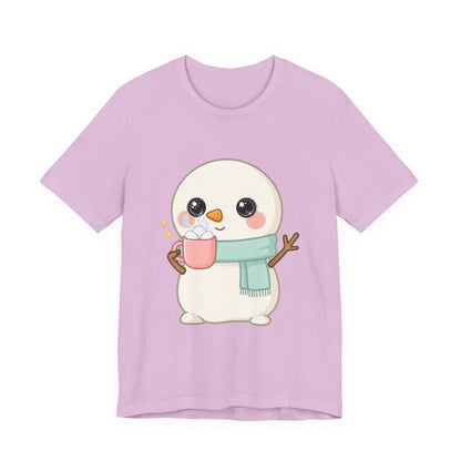 Kawaii Snowman T-Shirt for Cozy Cocoa Breaks