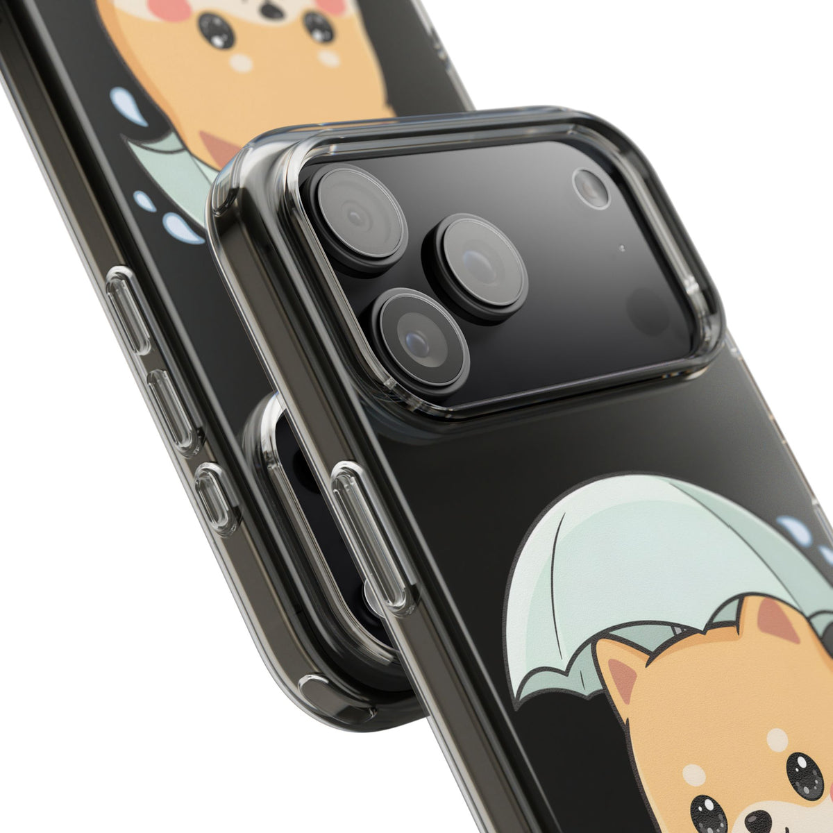 Shiba Inu Phone Case, Kawaii Rainy Day Pup