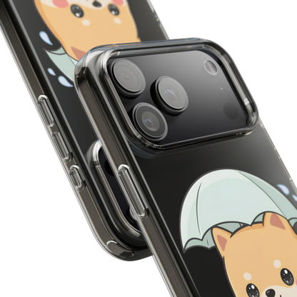 Shiba Inu Phone Case, Kawaii Rainy Day Pup