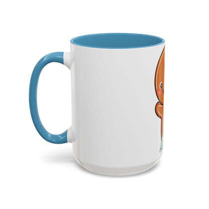 Gingerbread Man Ice Skating Accent Coffee Mug