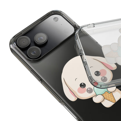 Kawaii Bunny Phone Case, Ice Cream Cutie Clear Case