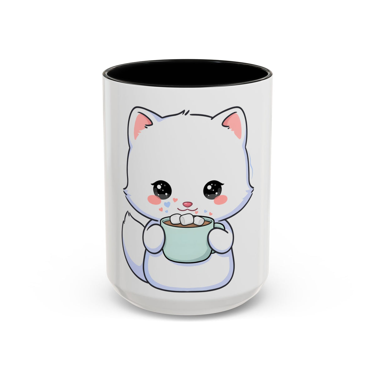 Kawaii Arctic Fox Mug – Cute Cocoa Lover Accent Coffee Mug