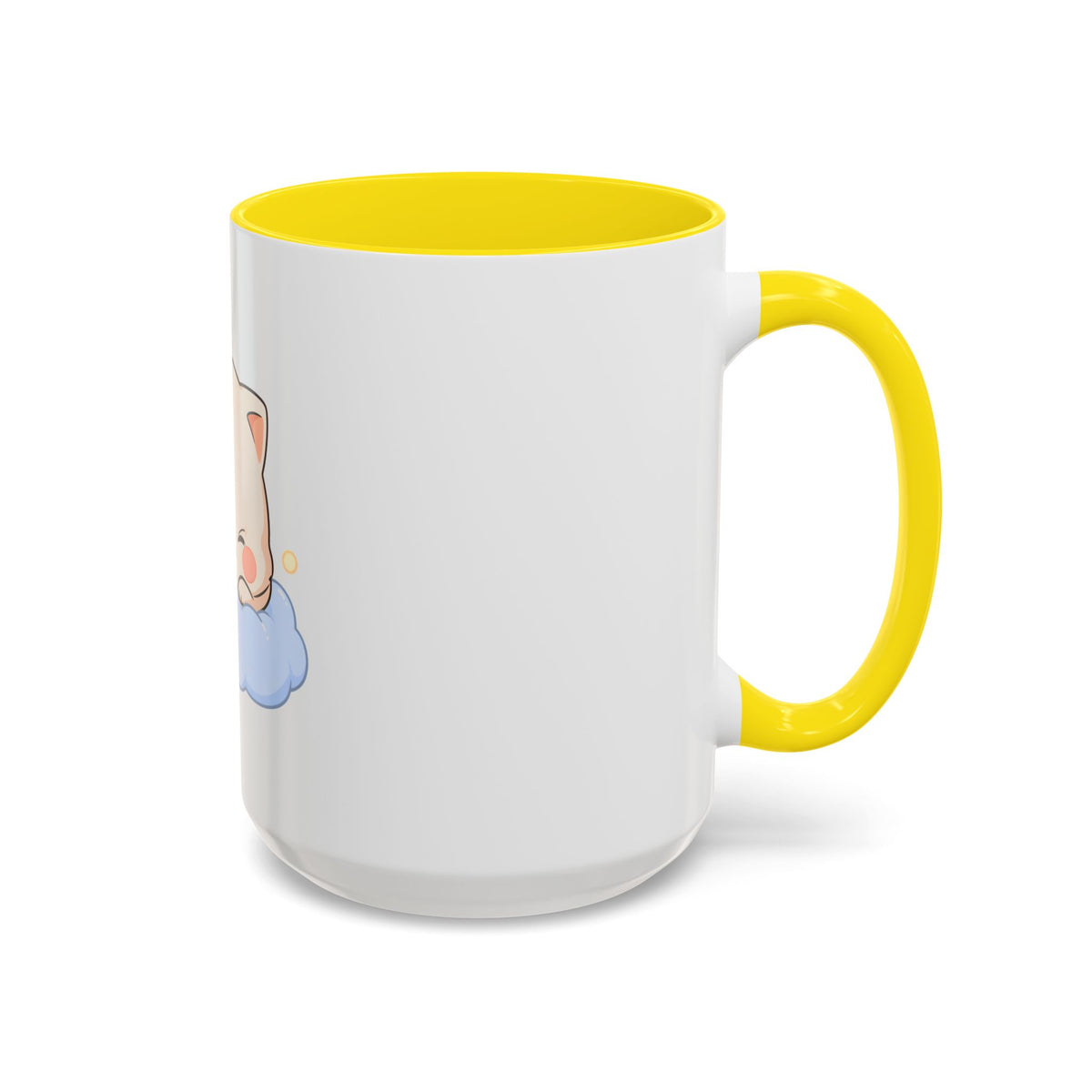 Kawaii Sleeping Cat Accent Coffee Mug