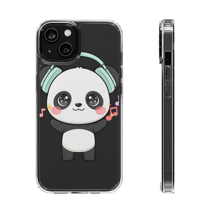 Kawaii Panda Phone Case with Headphones