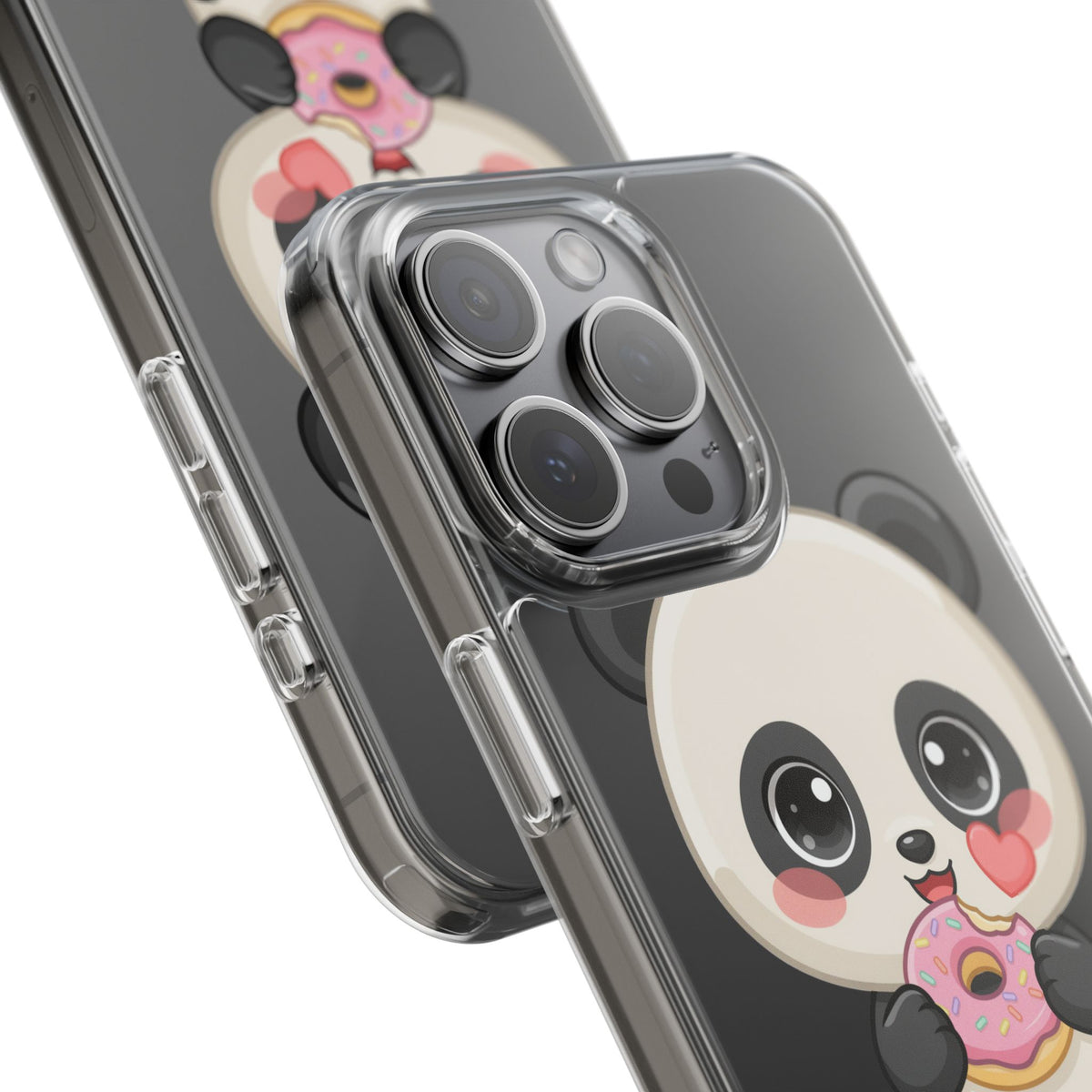 Kawaii Panda Phone Case with Donut