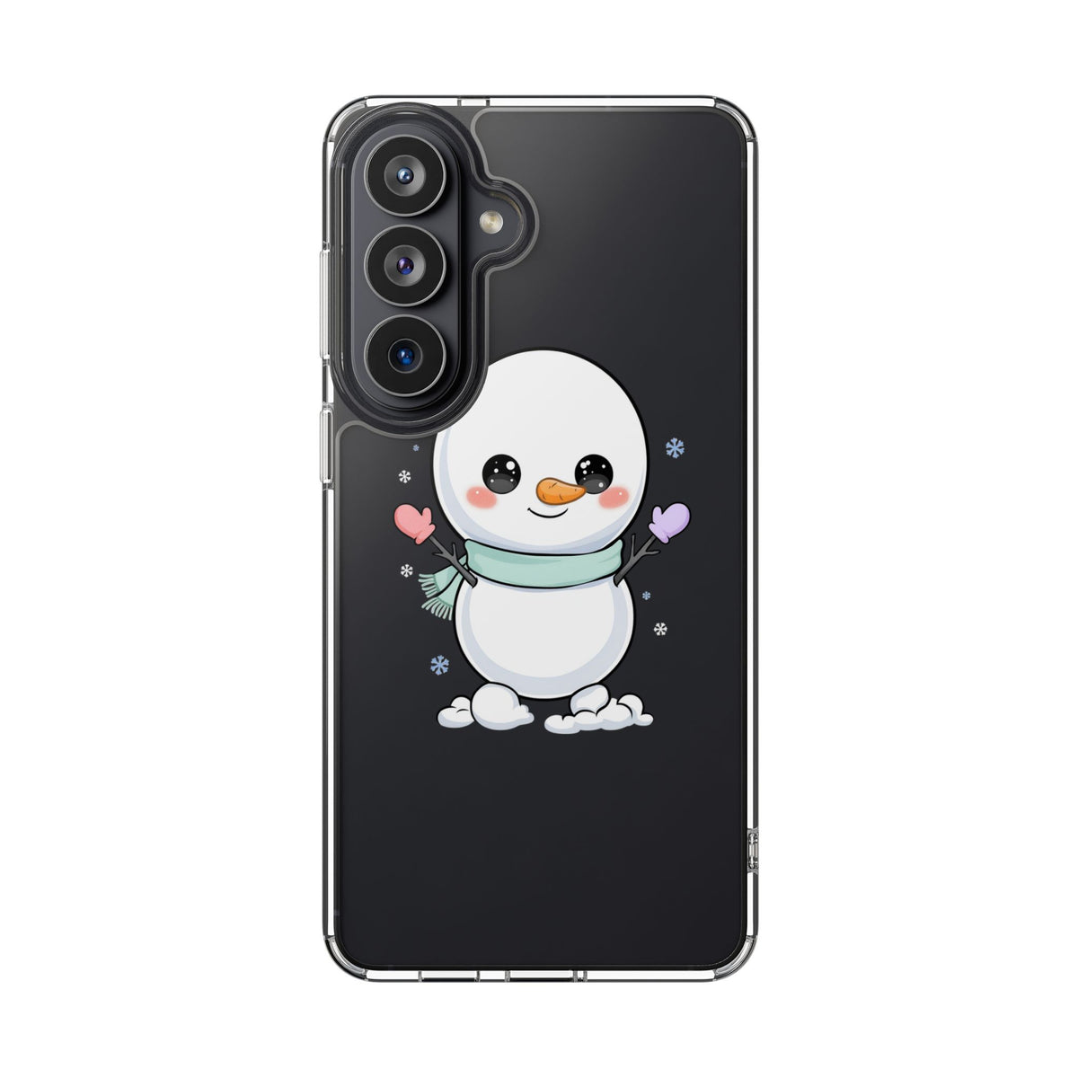 Kawaii Snowman Clear Impact-Resistant Case