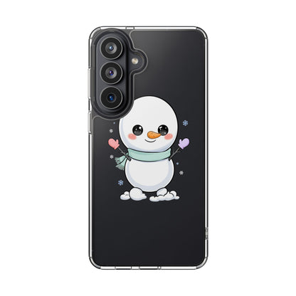 Kawaii Snowman Clear Impact-Resistant Case