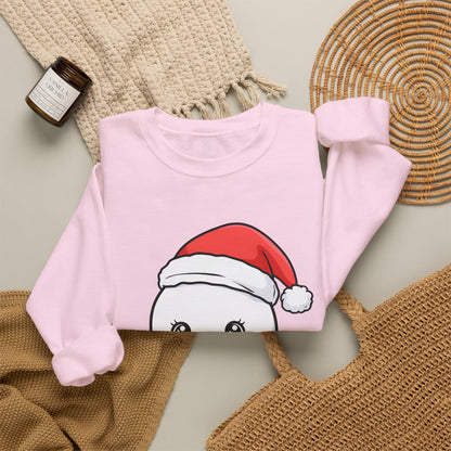 Kawaii Snowman Christmas Sweatshirt, Cute Holiday Gift