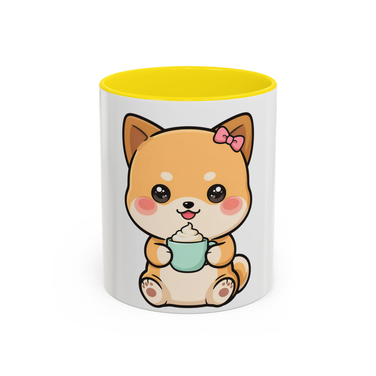 Kawaii Shiba Inu Coffee Mug, Cute Latte Lover Gift