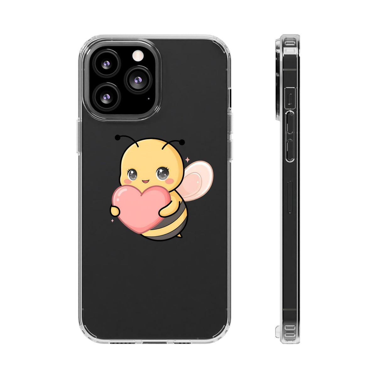 Kawaii Bee Clear Impact-Resistant Phone Case