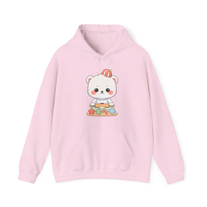 Christmas Cookie Baking Polar Bear Hoodie