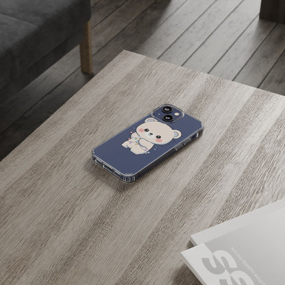 Kawaii Polar Bear Phone Case with Fairy Lights