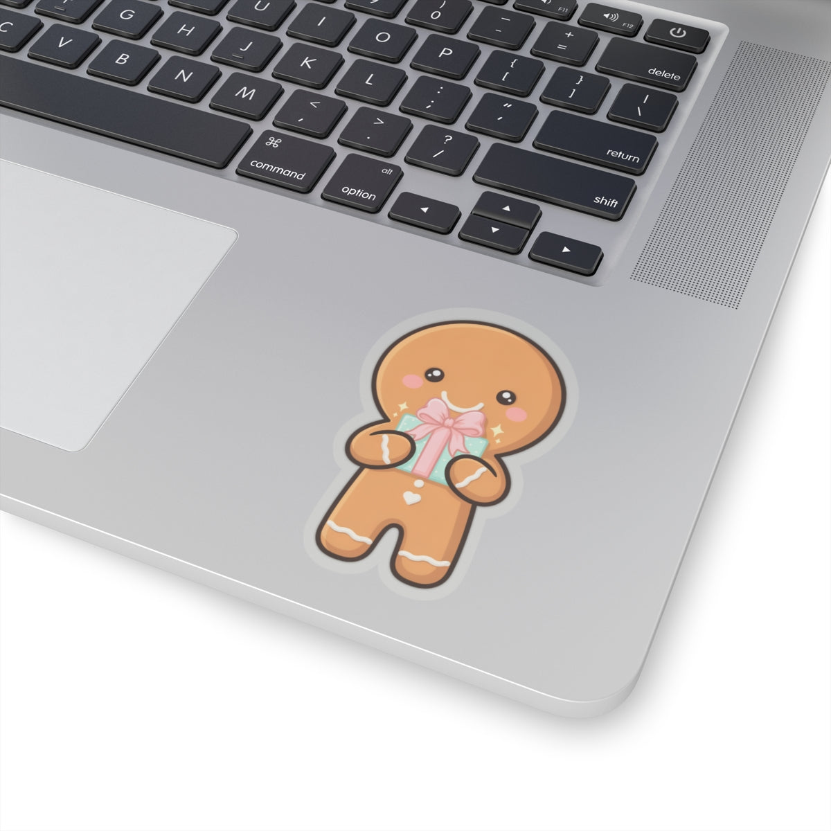 Gingerbread Gift Sticker for Holiday Journals and Laptops