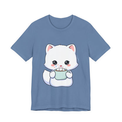 Kawaii Arctic Fox T-Shirt for Cozy Winter Gift Giving